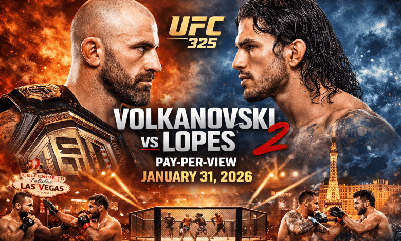 UFC 325 Volkanovski vs. Lopes 2 PPV Pay Per View 1/31/26 – 31st January 2026
